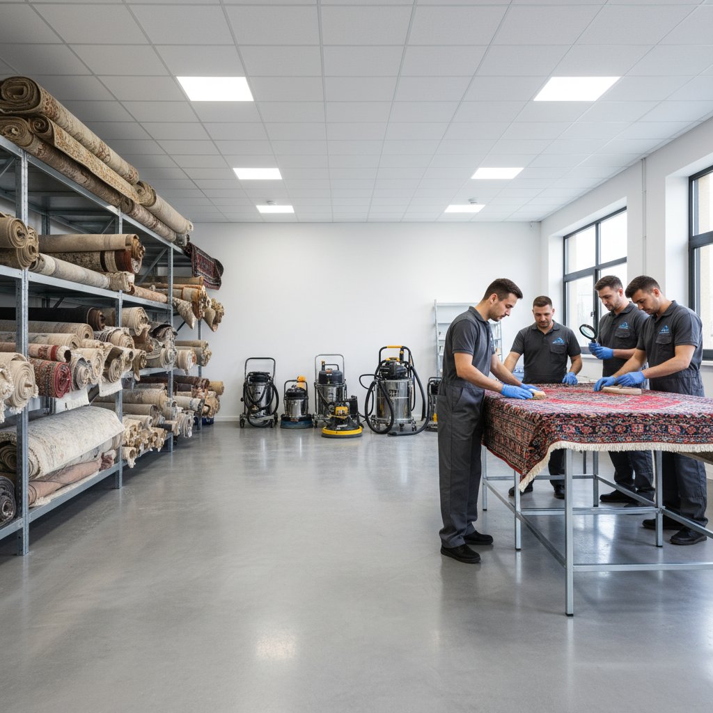 Ranede carpet cleaning team at work